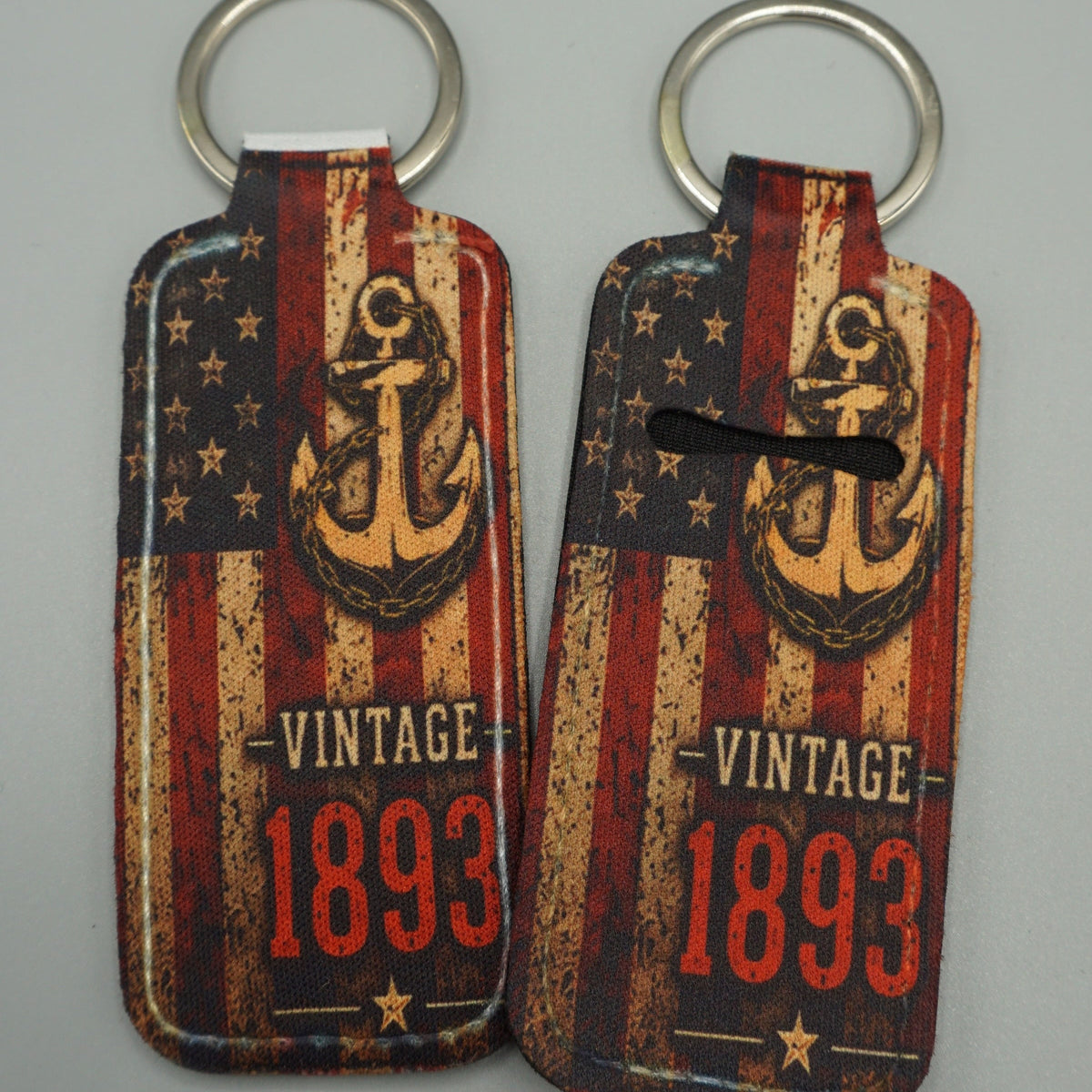 Keychain with pocket Flag design