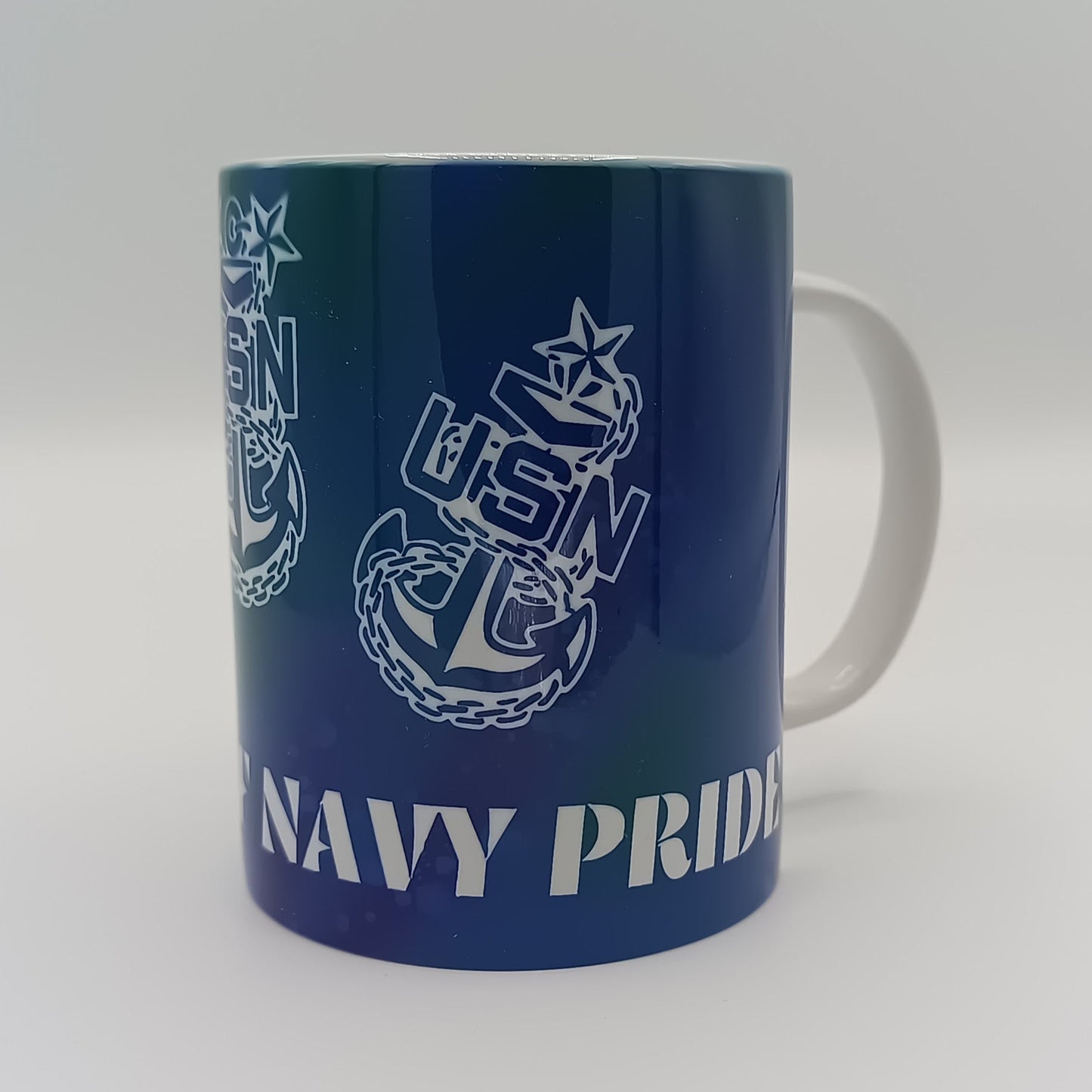 Dark Blue/Green Tri Anchor Mug