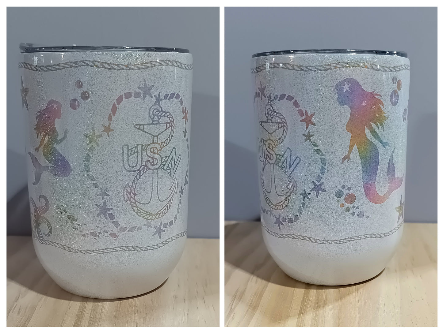 Mermaid wine tumbler