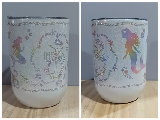 Mermaid wine tumbler