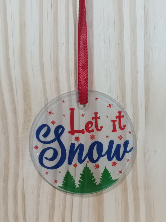 Glass Ornament - Let It Snow