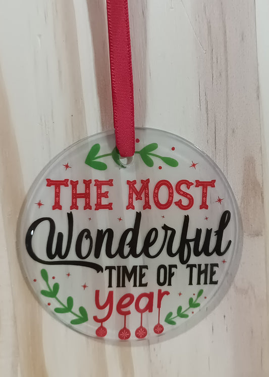 Glass Ornament - Most Wonderful Time