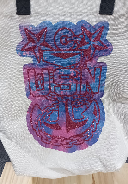 MC tote bag pink/blue