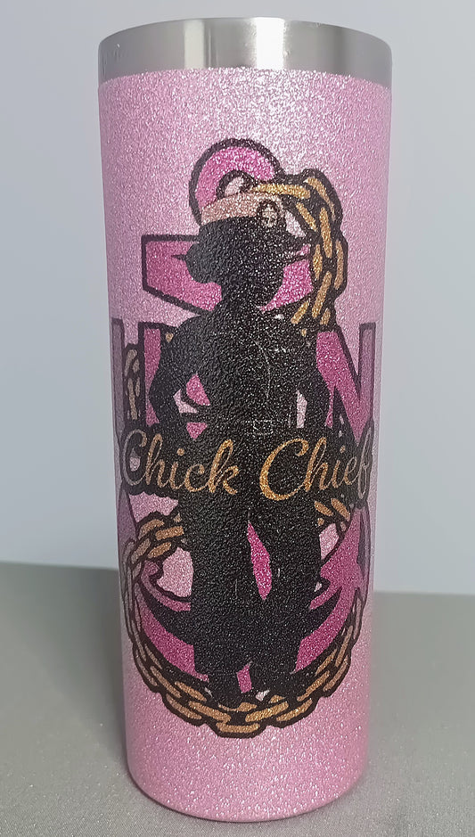 Glitter Chick Chief Tumbler