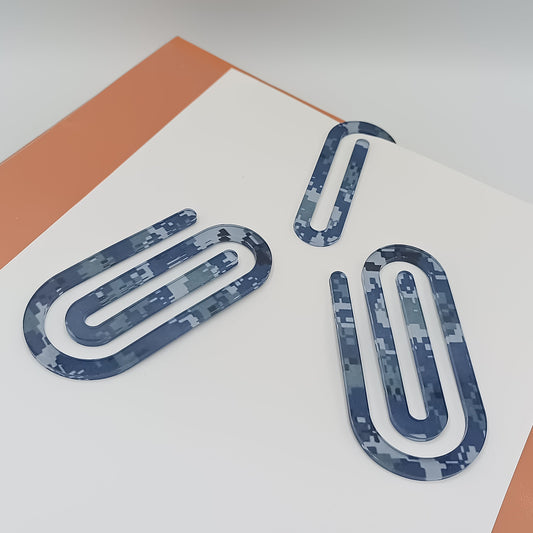 Giant Paper Clips - Blue Digi Camo