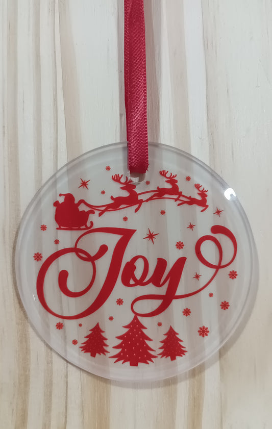 Glass Ornament - Joy 2