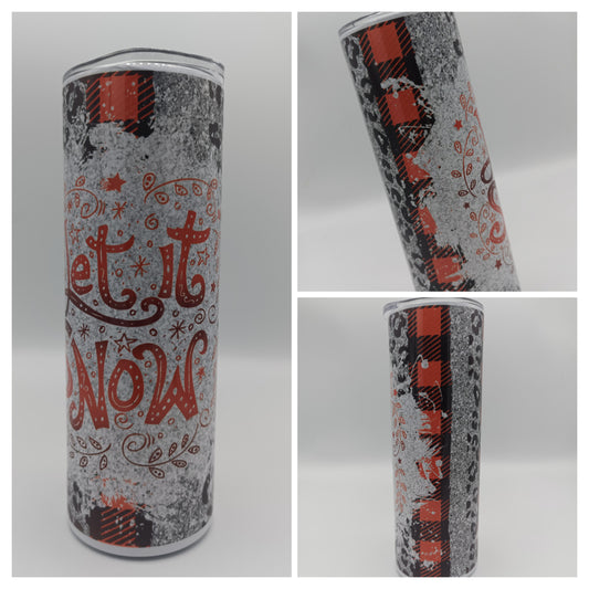 Let it Snow Silver Tumbler