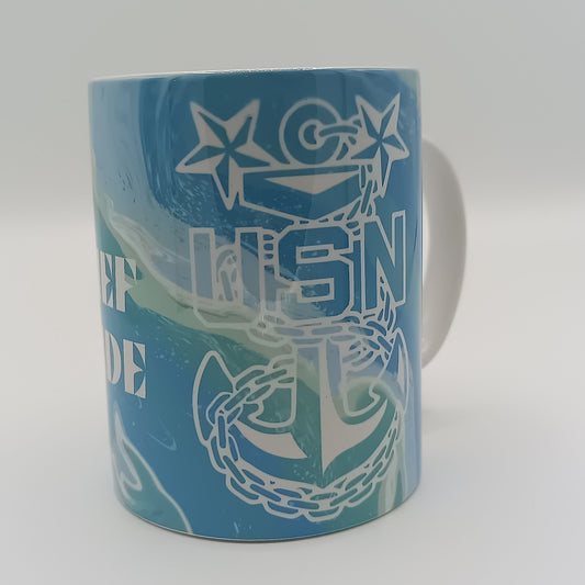 Blue Green Swirl Mug - MC