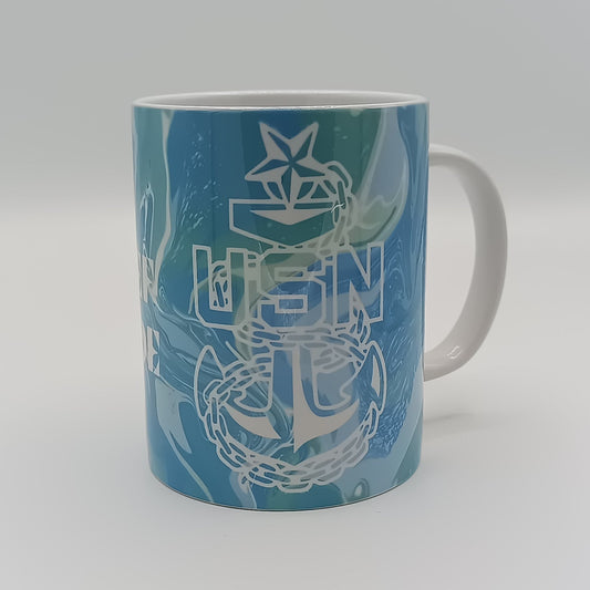 Blue Green Swirl Mug - SC