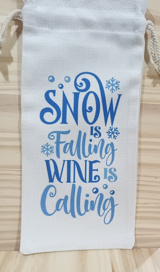 Wine Bag - Snow is Falling