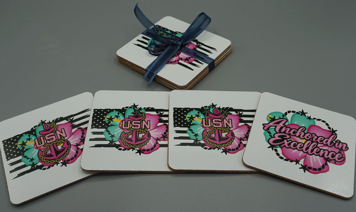 Set of 4 Thin Square Coasters