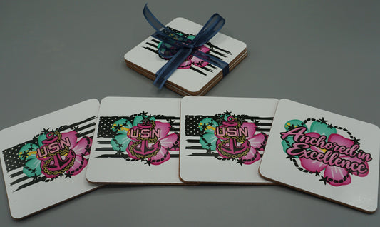 Set of 4 Thin Square Coasters