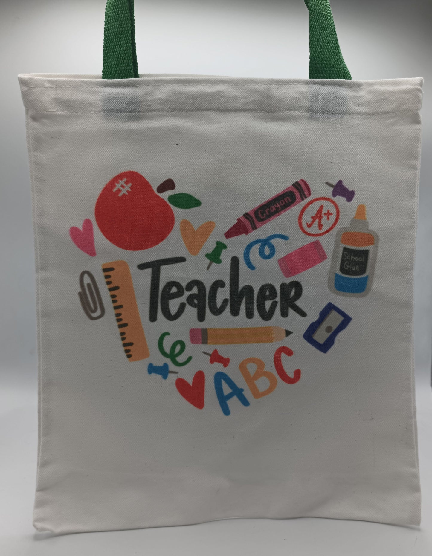 Teacher Tote - Green Handle