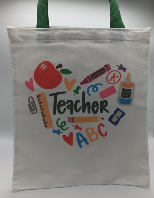 Teacher Tote - Green Handle